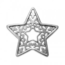 Pendentif en Zamak Étoile 58 x 60 mm