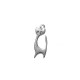 Colgante de Metal Zamak Gato 9x21mm