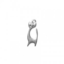 Zamak Charm Cat 9x21mm