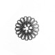 Ciondolo in Metallo Zama Rotondo Fiore Filigrana 23mm