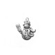 Colgante de Metal Zamak Muñeco de Nieve 26x25mm