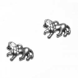 Colgante de Metal Zamak León Africano 22x14mm