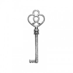 Colgante de Metal Zamak Llave con Corazón 19x59mm