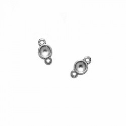 Connettore in Metallo Zama 8mm Base per Cristalli Chaton SS24