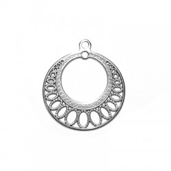 Pendentif rond Ethnique en Zamak 28 mm