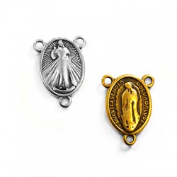 Zamak Rosario Pendant Madonna 20x16mm