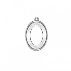 Monture Pendentif en Zamak Ovale 21 x 27 mm