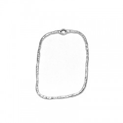 Pendentif en Zamak Rectangulaire Irrégulier 32 x 46 mm Ø 1.9 mm