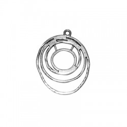 Pendentif en Zamak Cercles Irréguliers 26 x 30 mm