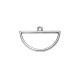 Pendentif en Zamak Demi-Cercle 30 x 15 mm