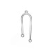 Pendentif en Zamak 14 x 34 mm avec 2 Boucles
