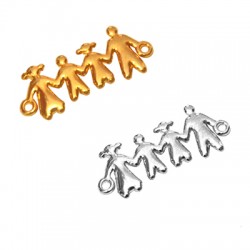 Connecteur en Zamak pour Famille de 4 Personnes 28 x 12 mm