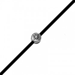 Zamak Bead Round North Star 7x4.6mm Ø2.2mm