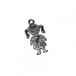 Colgante de Metal Zamak Chica 12x24mm
