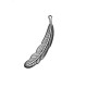 Colgante de Metal Zamak Pluma 9x51mm