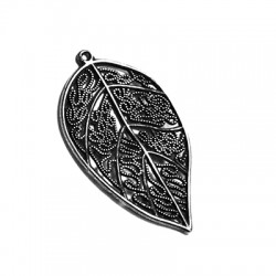 Pendentif Zamak Feuille 30 x 53 mm