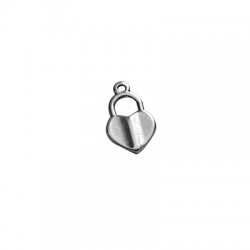 Ciondolo in Metallo Zama Cuore a Lucchetto 13x18mm