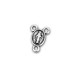 Connettore in Metallo Zama Ovale con Vergine Maria 8x10mm