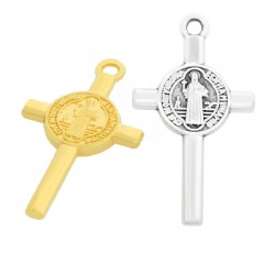 Colgante de Metal Zamak Cruz Jesús 13x20mm