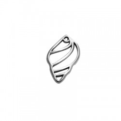 Colgante de Metal Zamak Concha 25x15mm