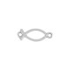 Zamak Connector Fish 22x8mm
