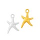 Zamak Charm Starfish 12x16mm