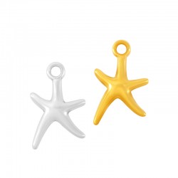 Zamak Charm Starfish 12x16mm