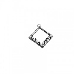 Pendentif en Zamak en Forme de Losange 24 x 23 mm