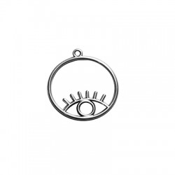 Pendentif rond en Zamak avec Œillet 30 mm