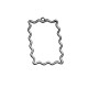 Pendentif Rectangulaire en Zamak 27 x 39 mm