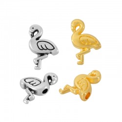 Zamak Bead Flamingo 7x12mm Ø1.8mm