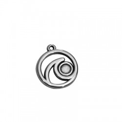 Colgante de Metal Zamak Ola 19mm con Base para Cristal SS20