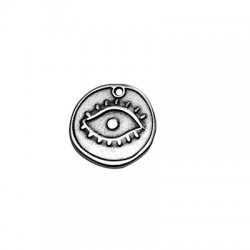 Breloque Ronde en Zamak avec Œillet 22 mm
