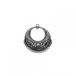 Zamak Pendant Round Flowers 29mm