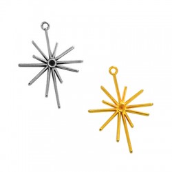 Colgante de Metal Zamak Estrella Polar 31x38mm y Base PP24