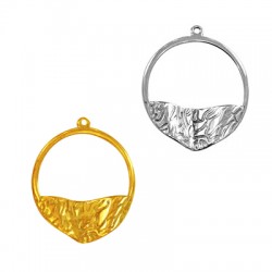 Pendentif rond en Zamak 35 x 37 mm