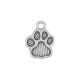 Colgante de Metal Zamak Huella Pata de Perro o Gato 12mm