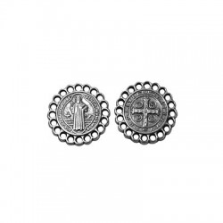 Zamak Charm Round Jesus 20mm