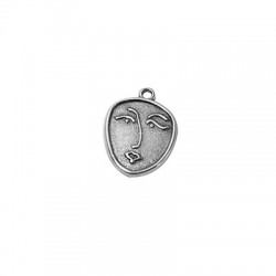 Colgante de Metal Zamak cara 15x19mm