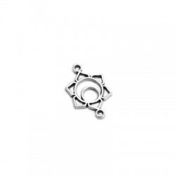 Conector de Metal Zamak Flor Dibujo Mandala 14x22mm