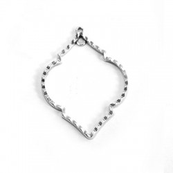 Pendentif en Zamak en Forme de Losange 37 x 46 mm
