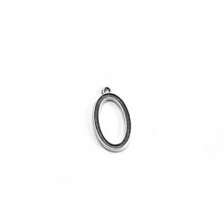 Breloque en Zamak Ovale 12 x 19 mm