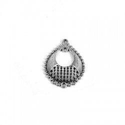 Pendentif en Zamak en Forme de Goutte Ovale 31 x 36 mm
