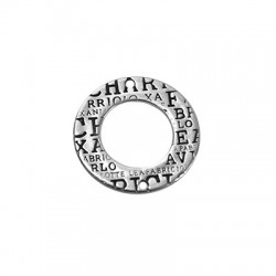 Pendentif Cercle en Zamak avec Lettres 30 mm