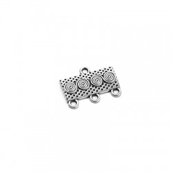 Embout en Zamak avec 3 Boucles 23 x 10 mm