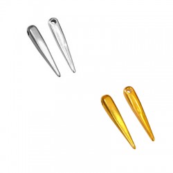 Pendentif en Zamak dent 4.5 x 25 mm Ø 2 mm