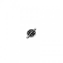 Colgante de Metal Zamak Redondo Cruz 10mm