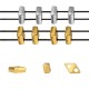 Pasador de Metal Zamak Rombo Doble 2.3x7mm (Ø 1mm)