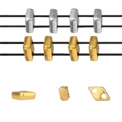 Zamak Bead Twin 2.3x7mm Ø1mm