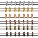 Zamak Bead Twin 2.3x7mm Ø1mm